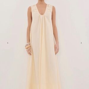 Gabby Buttermilk Oversized Cotton Midi Dress